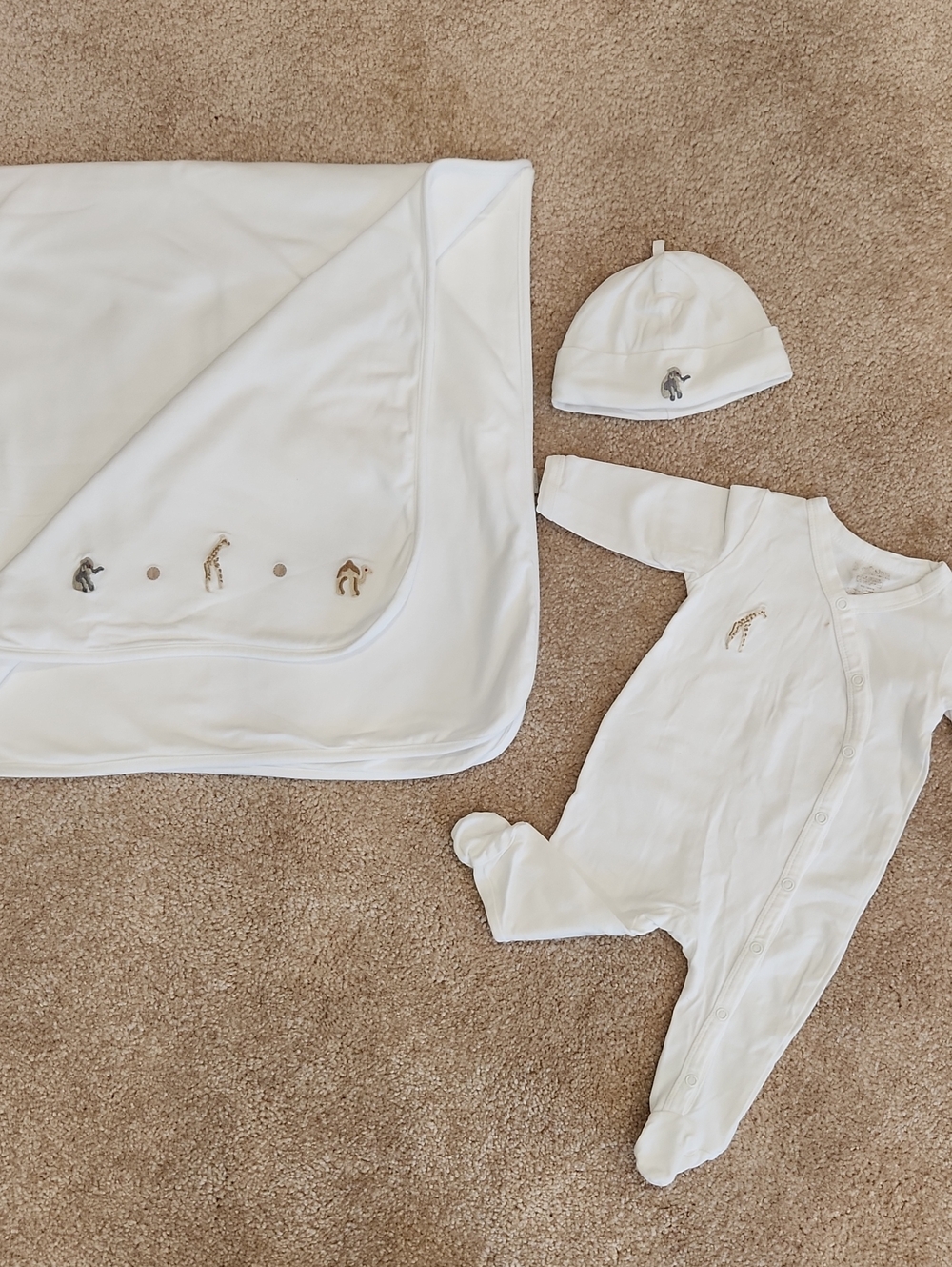 Restoration Hardware RH Baby Classic White 3 Piece Set Size 0 - 6 Months